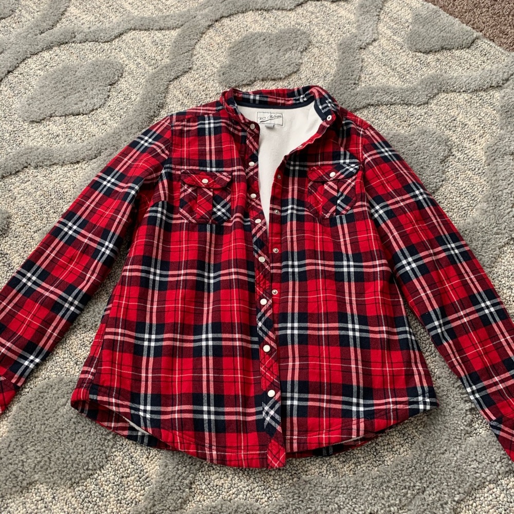 Red, white and blue flannel